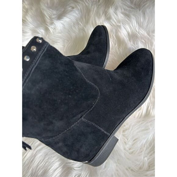 Michael kors black booties size 9m suede small heel - Picture 4 of 9